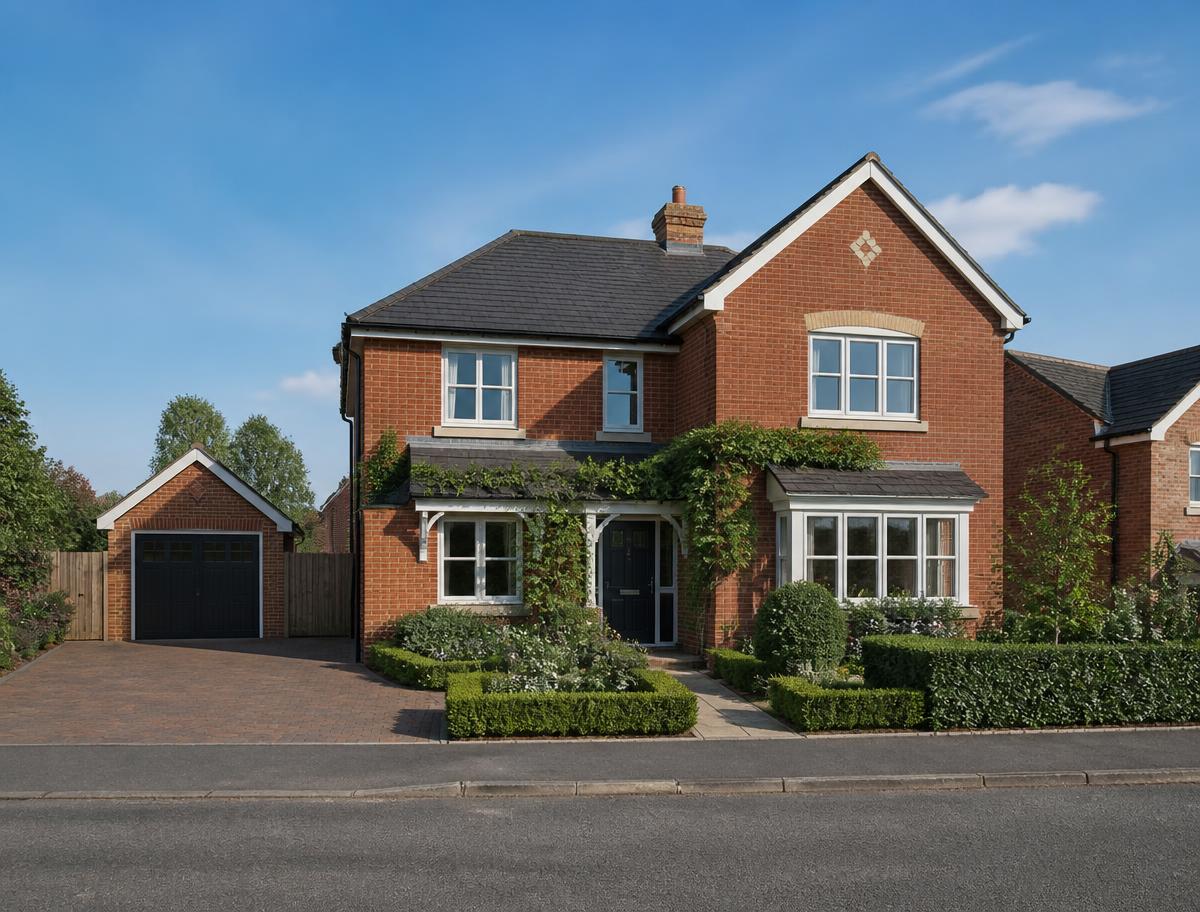 Detached brick house on a quiet residential street, representing an unencumbered property